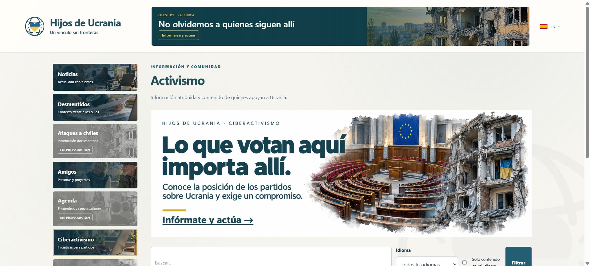 Vista previa de la sección de análisis político
